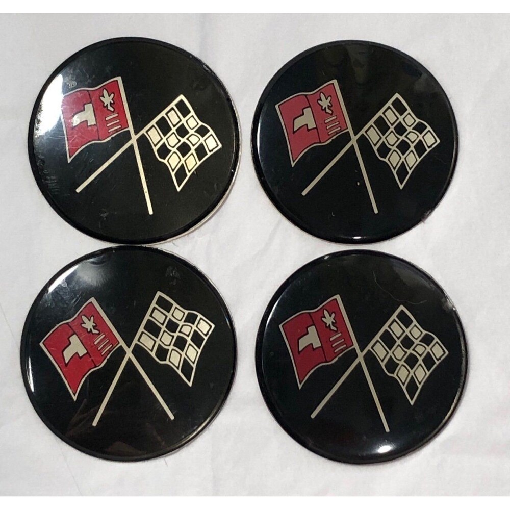 4 Corvette Chevy WHEEL EMBLEM STICKER LOGO 1 15/16” Vintage